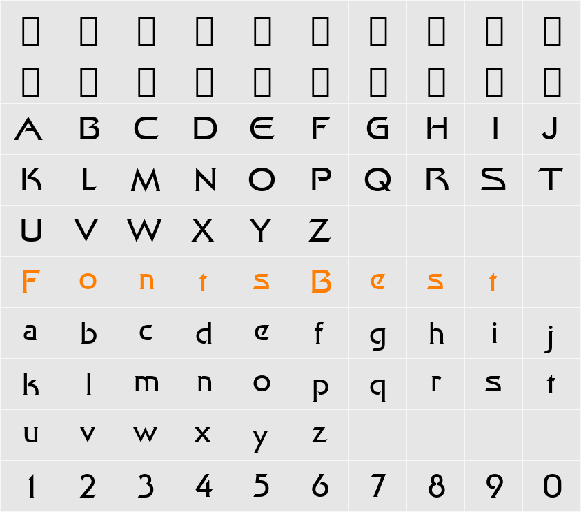 214-CAI978 Character Map