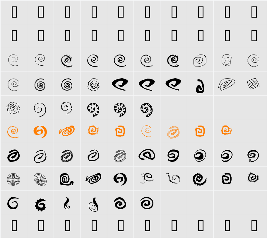 xspiralmental Character Map