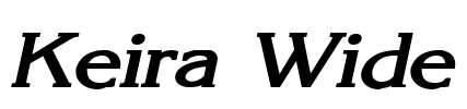 Keira Wide Font Image