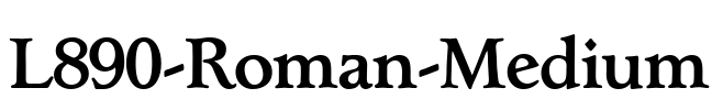 L890-Roman-Medium Font Image
