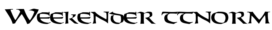 Weekender ttnorm Font Image