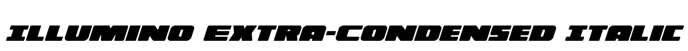 Illumino Extra-Condensed Italic Font Image