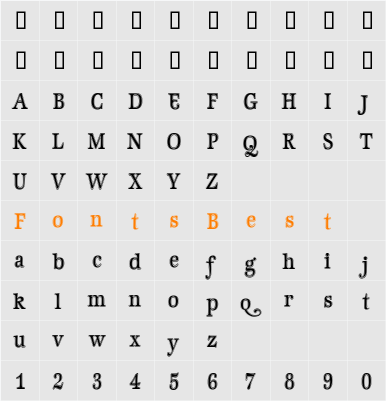 GeistInline Character Map