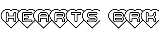 Hearts BRK Font Image