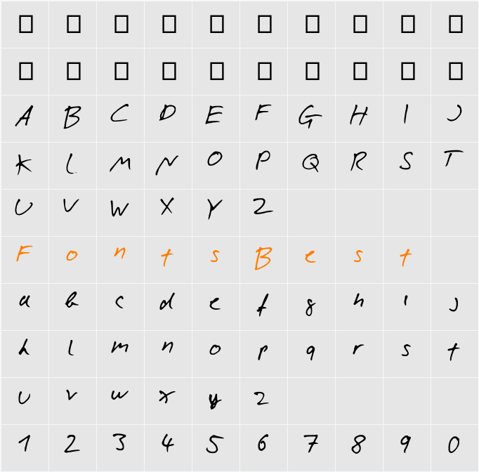 Nicolas Character Map