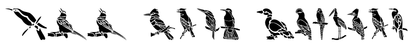 HFF Bird Stencil Font Image