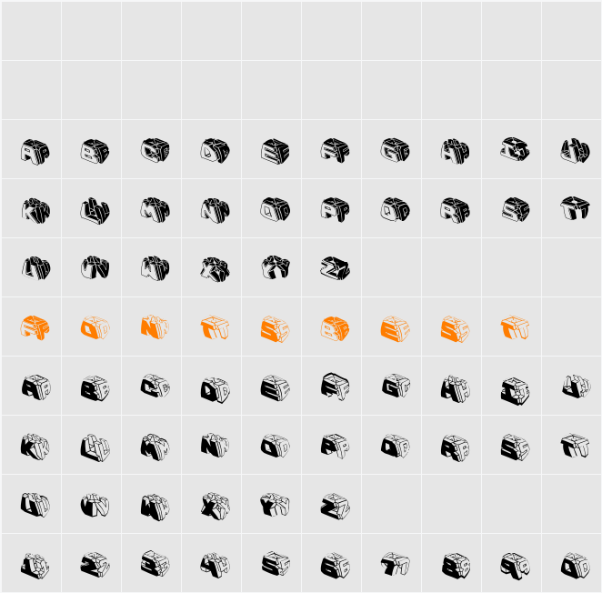 TypeBoxesRoundedTwo Character Map