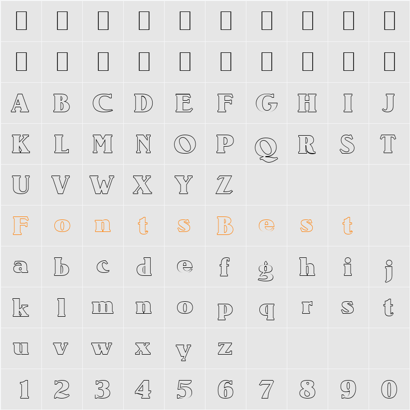 RonaldBeckerOutline-Heavy Character Map