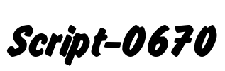 Script-O670 Font Image