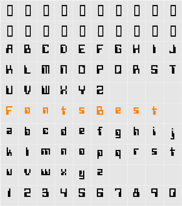 Retro Robot Xpaider Character Map
