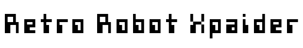Retro Robot Xpaider Font Image