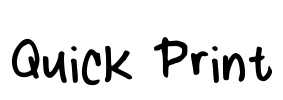 Quick Print Font Image