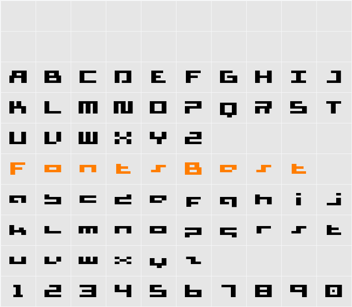 supersimple _fat Character Map