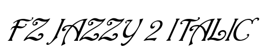 FZ JAZZY 2 ITALIC Font Image