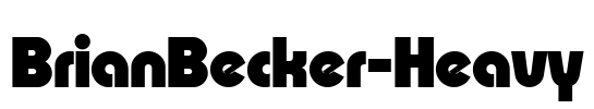 BrianBecker-Heavy Font Image