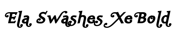 Ela Swashes XeBold Font Image