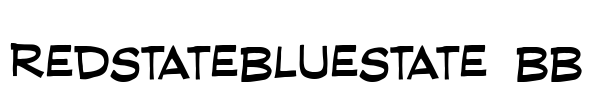 RedStateBlueState BB Font Image