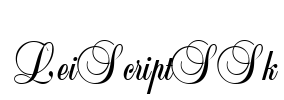 LeiScriptSSk Font Image