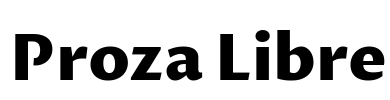 Proza Libre Font Image