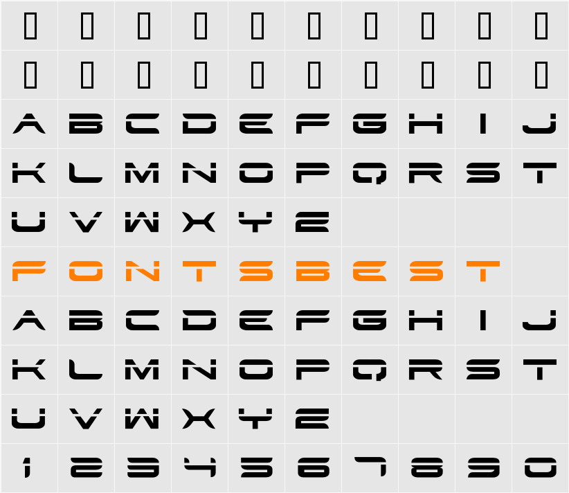 STR Character Map