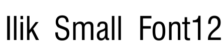 Ilik Small Font12 Font Image