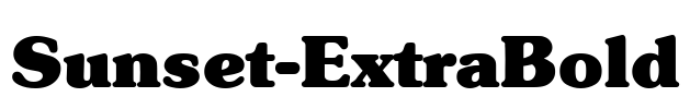 Sunset-ExtraBold Font Image