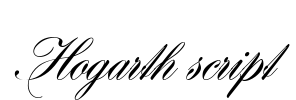 Hogarth script Font Image