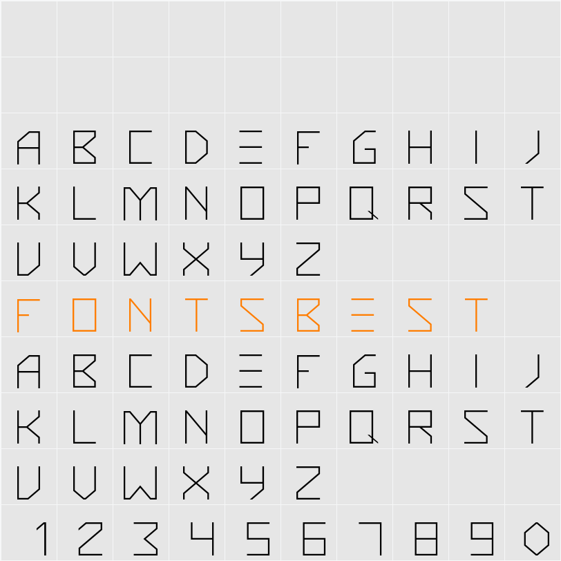 Knarf Art Font 3 Character Map
