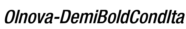 Olnova-DemiBoldCondIta Font Image