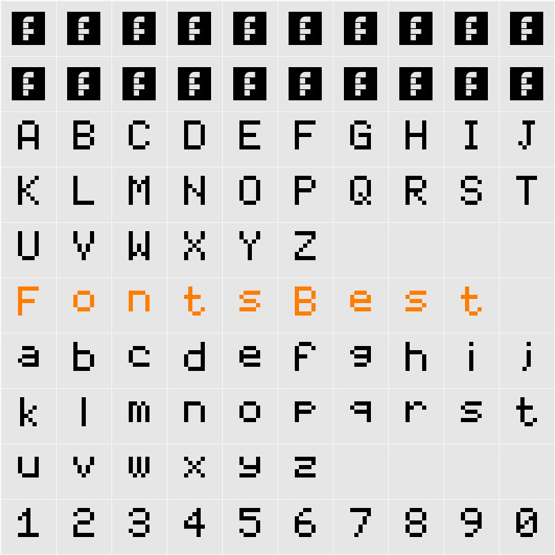 07x5 Character Map