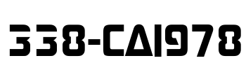 338-CAI978 Font Image