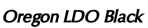 Oregon LDO Black Font Image