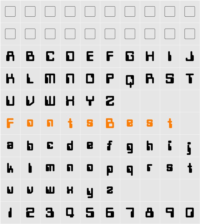 Twobit Character Map