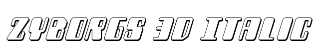 Zyborgs 3D Italic