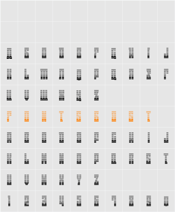 EAST-west Gradient Character Map