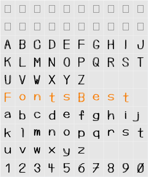 peels Character Map