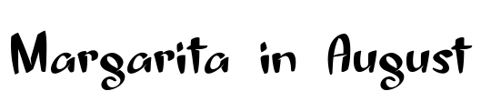 Margarita in August Font Image