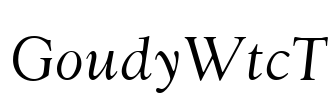 GoudyWtcT Font Image