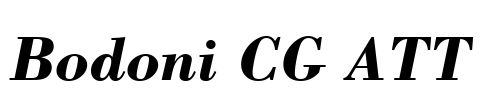 Bodoni CG ATT Font Image
