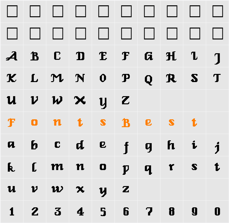 GERALDINE Character Map