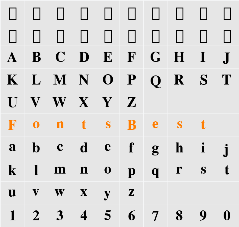 Dutch801 Rm BT Character Map