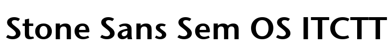 Stone Sans Sem OS ITCTT Font Image