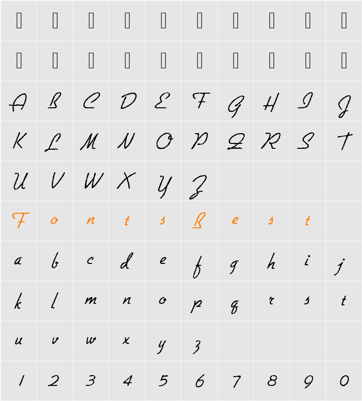 GilliesAntDLig Character Map