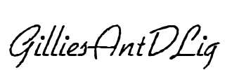 GilliesAntDLig Font Image