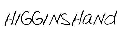 HigginsHand Font Image