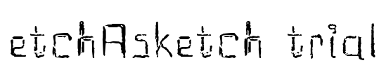 etchAsketch trial Font Image