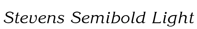 Stevens Semibold Light Font Image