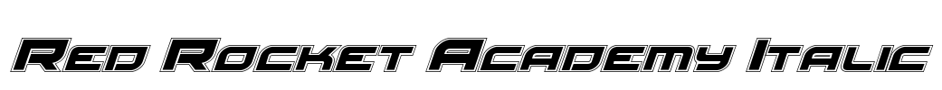 Red Rocket Academy Italic Font Image