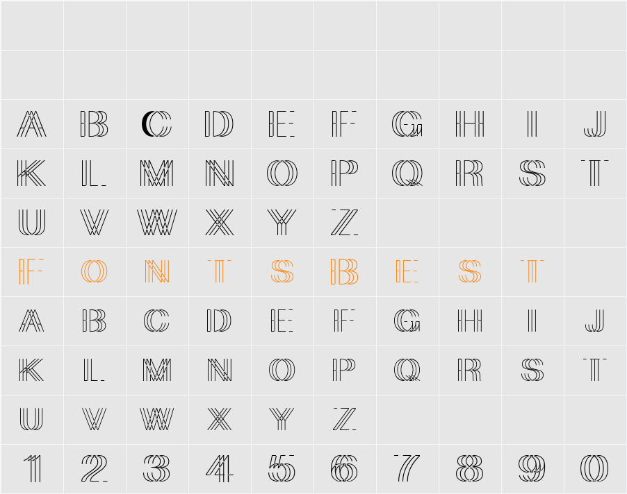 skygge  Character Map