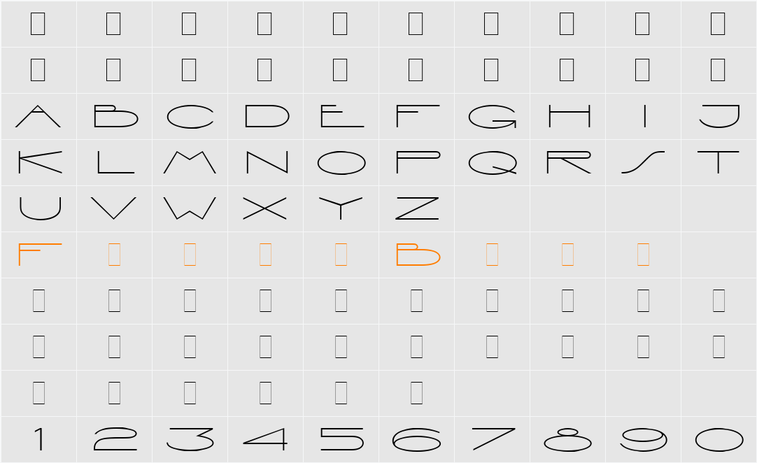 Vienna Extended LET Character Map